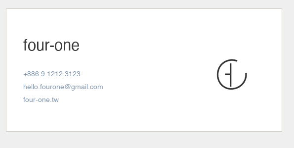 four-one business card application